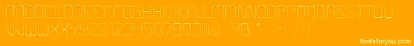 Шрифт Boulder – жёлтые шрифты на оранжевом фоне