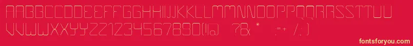 フォントBoulder – 黄色の文字、赤い背景