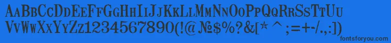 MailartrubberstampRegular Font – Black Fonts on Blue Background
