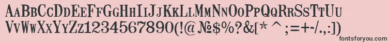 MailartrubberstampRegular Font – Black Fonts on Pink Background