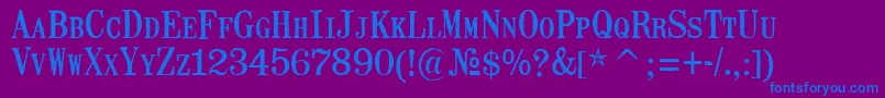 MailartrubberstampRegular Font – Blue Fonts on Purple Background