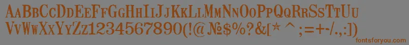 MailartrubberstampRegular Font – Brown Fonts on Gray Background