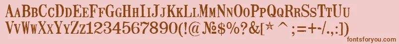 MailartrubberstampRegular Font – Brown Fonts on Pink Background