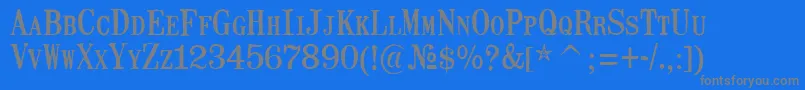 MailartrubberstampRegular Font – Gray Fonts on Blue Background