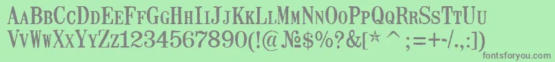 MailartrubberstampRegular Font – Gray Fonts on Green Background