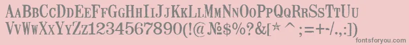MailartrubberstampRegular Font – Gray Fonts on Pink Background