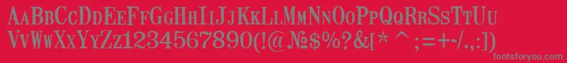 MailartrubberstampRegular Font – Gray Fonts on Red Background