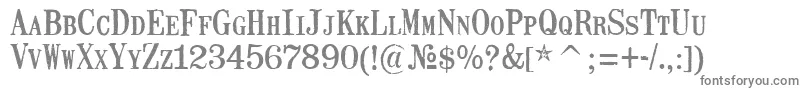 フォントMailartrubberstampRegular – 白い背景に灰色の文字
