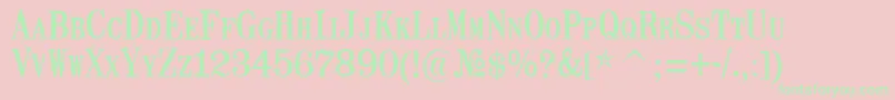 MailartrubberstampRegular Font – Green Fonts on Pink Background