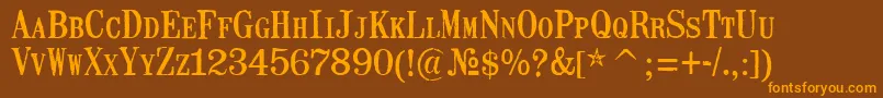 MailartrubberstampRegular Font – Orange Fonts on Brown Background
