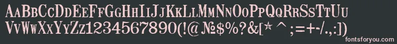 MailartrubberstampRegular Font – Pink Fonts on Black Background