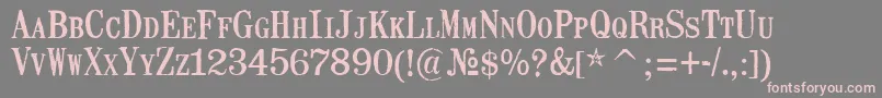 MailartrubberstampRegular Font – Pink Fonts on Gray Background