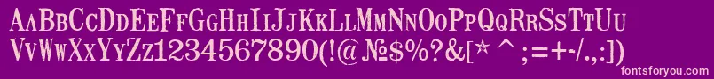 MailartrubberstampRegular Font – Pink Fonts on Purple Background