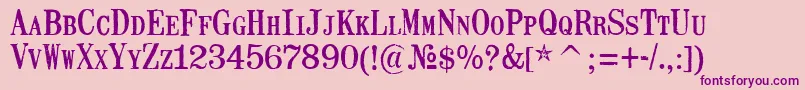 MailartrubberstampRegular Font – Purple Fonts on Pink Background