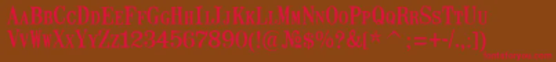MailartrubberstampRegular Font – Red Fonts on Brown Background