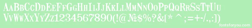 MailartrubberstampRegular Font – White Fonts on Green Background