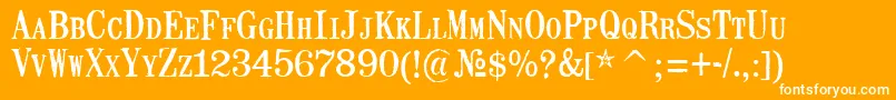MailartrubberstampRegular Font – White Fonts on Orange Background