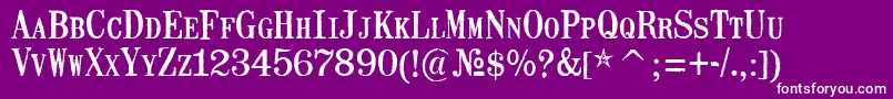 MailartrubberstampRegular Font – White Fonts on Purple Background