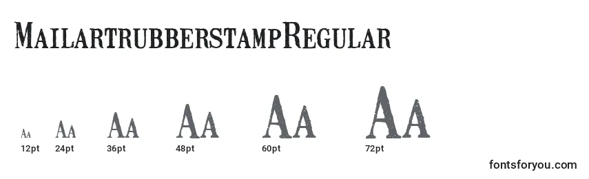 Размеры шрифта MailartrubberstampRegular (92357)