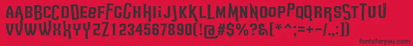 HeadsomeModifCut1 Font – Black Fonts on Red Background