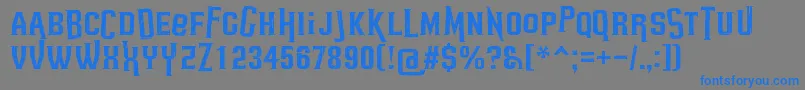 HeadsomeModifCut1 Font – Blue Fonts on Gray Background