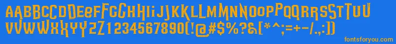 HeadsomeModifCut1 Font – Orange Fonts on Blue Background