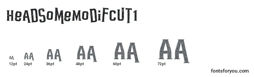 Размеры шрифта HeadsomeModifCut1