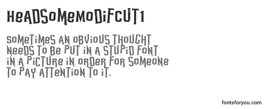 Review of the HeadsomeModifCut1 Font