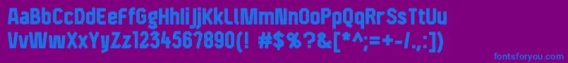 F4aagentcondbold Font – Blue Fonts on Purple Background