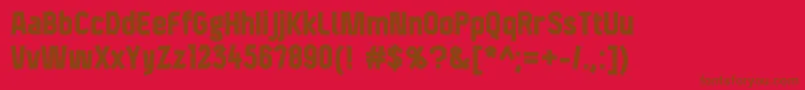 F4aagentcondbold Font – Brown Fonts on Red Background