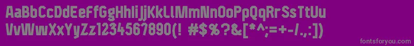 F4aagentcondbold Font – Gray Fonts on Purple Background