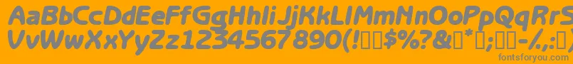 Czcionka Optasiassk – szare czcionki na pomarańczowym tle