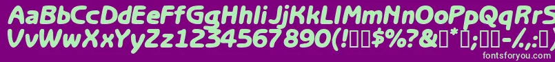 Optasiassk Font – Green Fonts on Purple Background