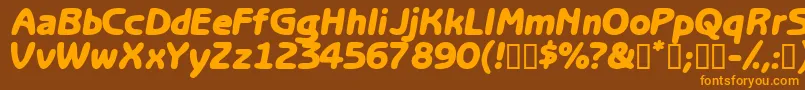 Optasiassk Font – Orange Fonts on Brown Background