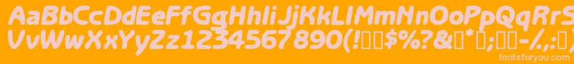 Optasiassk Font – Pink Fonts on Orange Background
