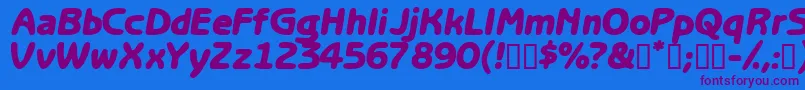 Optasiassk Font – Purple Fonts on Blue Background