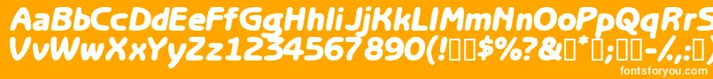 Optasiassk Font – White Fonts on Orange Background