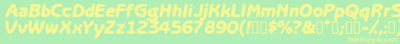 Optasiassk Font – Yellow Fonts on Green Background