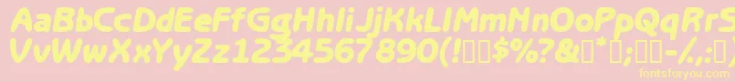 Optasiassk Font – Yellow Fonts on Pink Background