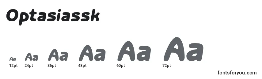 Optasiassk Font Sizes