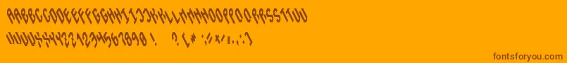 Weitere Informationen zur Instability-Schriftart Instability-Schriftart – Braune Schriften auf orangefarbenem Hintergrund