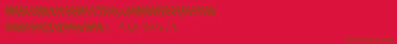 Instability-Schriftart – Braune Schriften auf rotem Hintergrund
