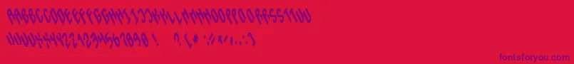 Instability Font – Purple Fonts on Red Background