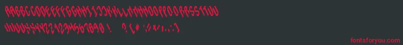 Instability Font – Red Fonts on Black Background