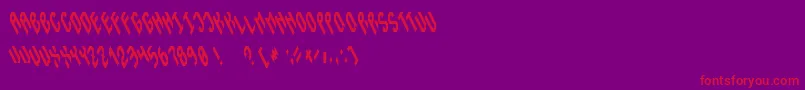 Instability Font – Red Fonts on Purple Background