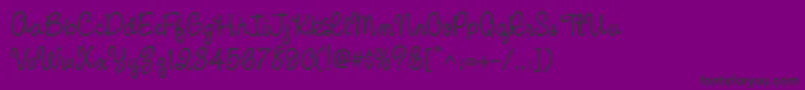 CacPinafore Font – Black Fonts on Purple Background