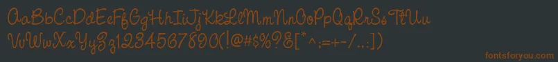 Шрифт CacPinafore – коричневые шрифты на чёрном фоне
