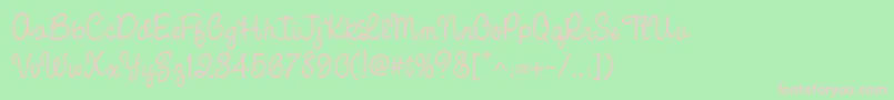 CacPinafore Font – Pink Fonts on Green Background