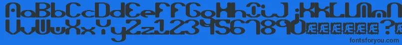 OpiatedBrk Font – Black Fonts on Blue Background