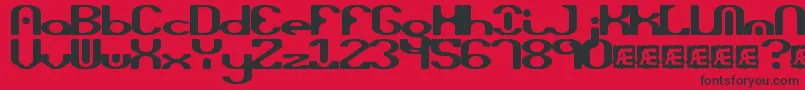 OpiatedBrk Font – Black Fonts on Red Background